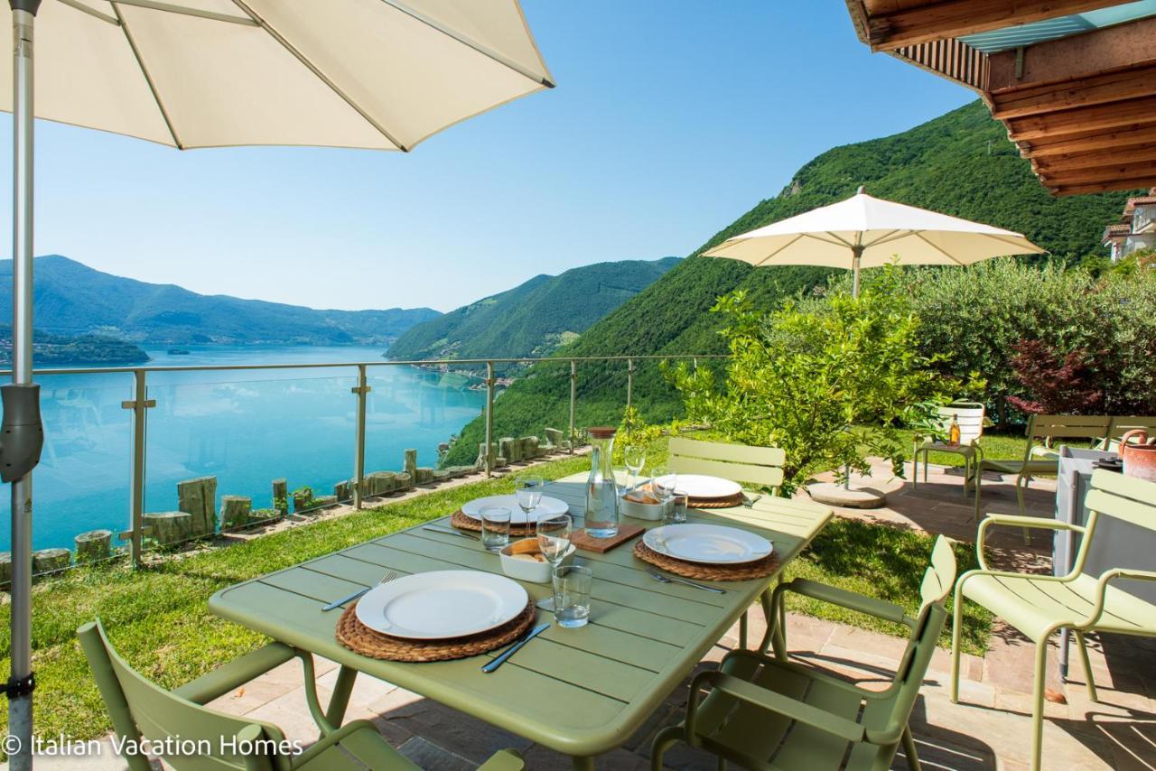 Italian Vacation Homes - Panoramic Villa Parzanica Eksteriør billede