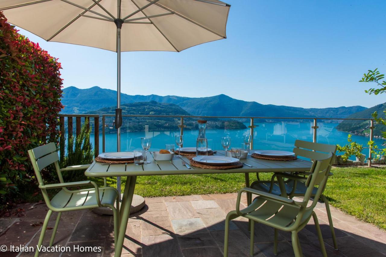 Italian Vacation Homes - Panoramic Villa Parzanica Eksteriør billede